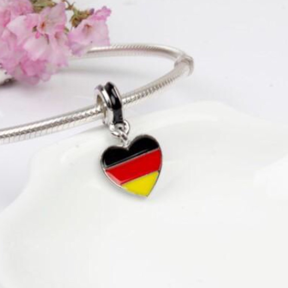 National Flag Enamel Pendant Beads Charm NWOT